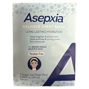 9 x Asepxia Balance Sheet Mask w/Baking Soda Salicylic Acid Oil Free Face Mask